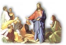Jesus giving instruction